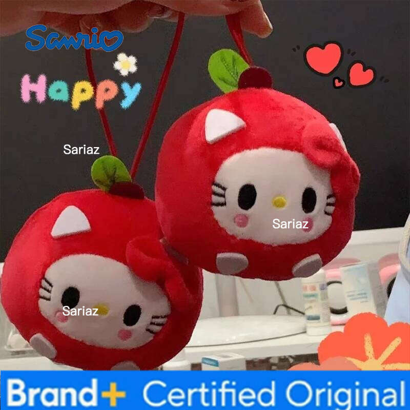Sanrio Keychain Navid EVE Party Apple Kitty Mini Plush Hellokitty Backpack Pendant Cute Y2k Star Cat Girl Xmas Gifts H260121