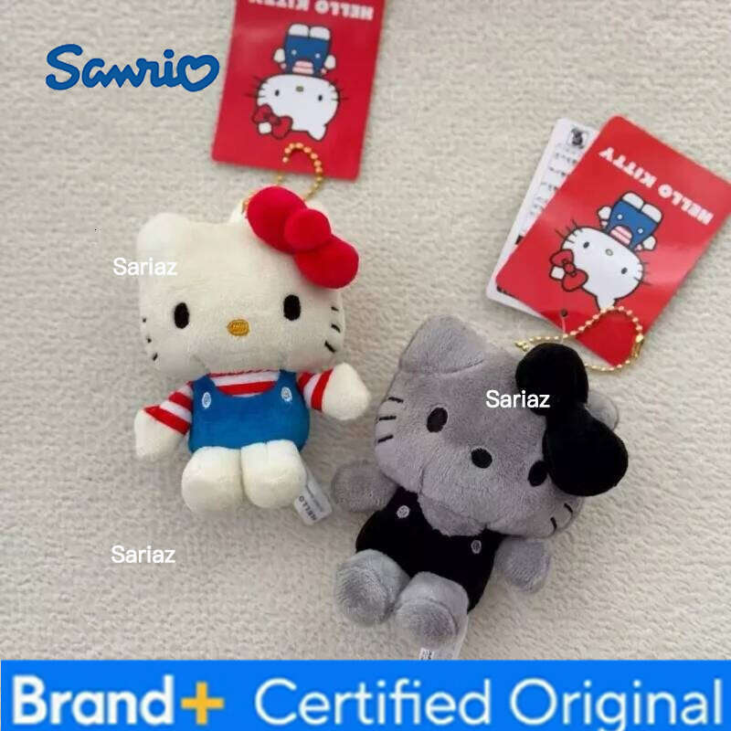 Sanrio Hello Kawaii Plush doll Pendant Cartoon JK pleated skirt Kitty Long Leg Doll Toy Keychain Uniform backpack charm H260121