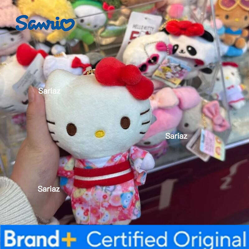 Sanrio Hello Kitty Kawaii Plush Doll Fashion Cartoon Girl Heart Toy Small Pendant Girlfriend Birthday Gift Women Accessories Wholesale H260121