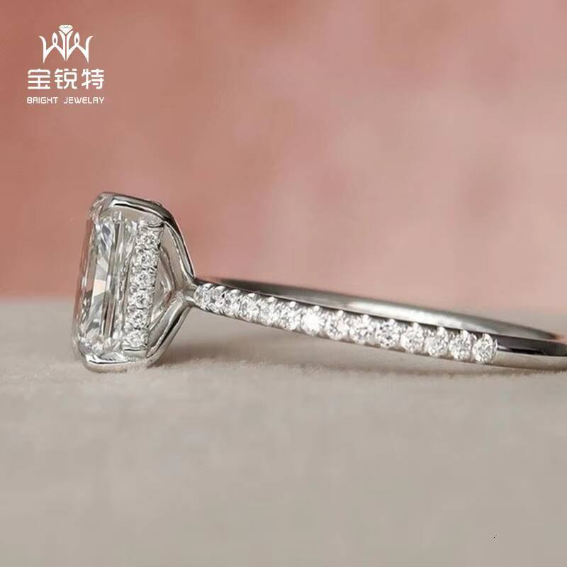 18k White Gold Diamond Wedding Ring 2 Ct Solitaire Diamond Ring Lab Grown Diamond Jewelry Rings