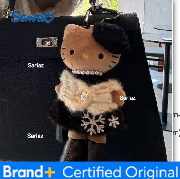 Sanrio Hello Kitty Leopard Long Leg Doll Kawaii Keychain Black Kt Cat Animation Peripheral Toy H2601211