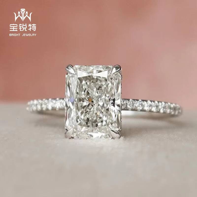 18k White Gold Diamond Wedding Ring 2 Ct Solitaire Diamond Ring Lab Grown Diamond Jewelry Rings