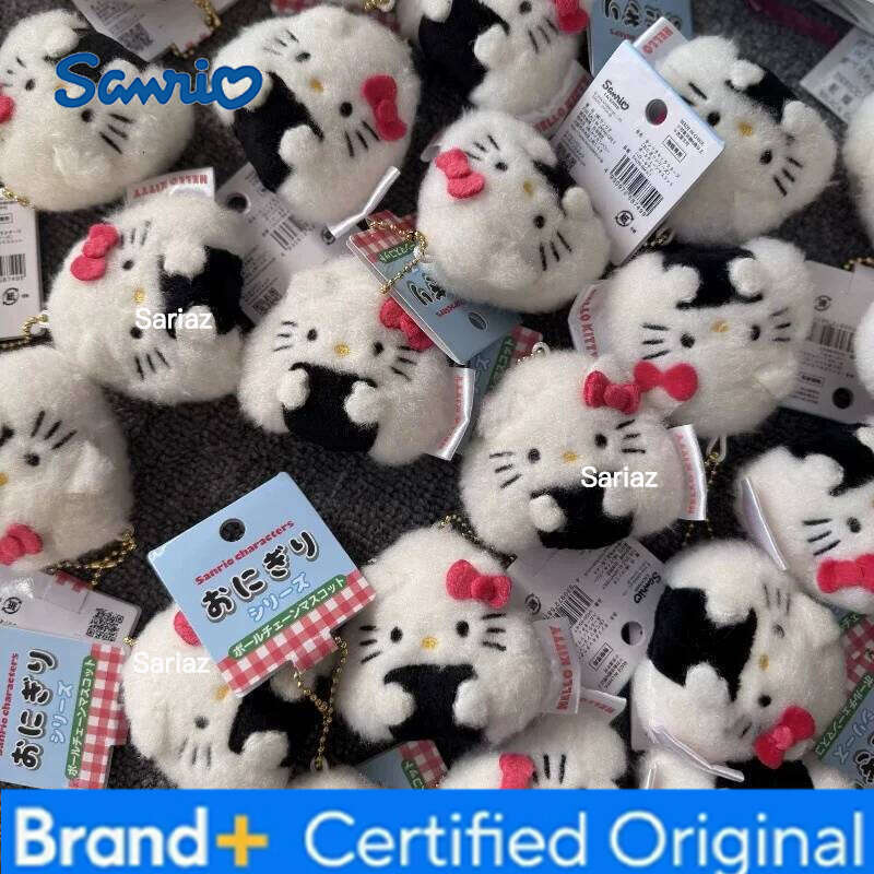 Sanrio Plush Keychains Hello Kitty 5cm/1.97in Pendant Rice Sushi Cute Keyring Anime Peripherals Kawaii Valentines Gift Decorative Dolls H260121