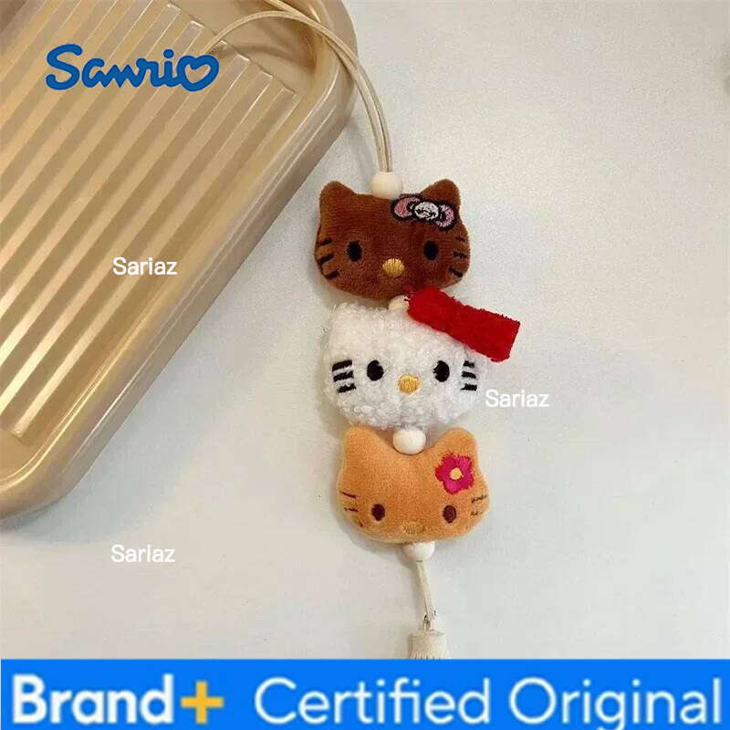 Sanrio Hello Kitty Plush Keychain Kawaii Children Anime Plushie Pendant Keyring Cute Women Bag Car Keychians Girl Birthday Gifts H2601211