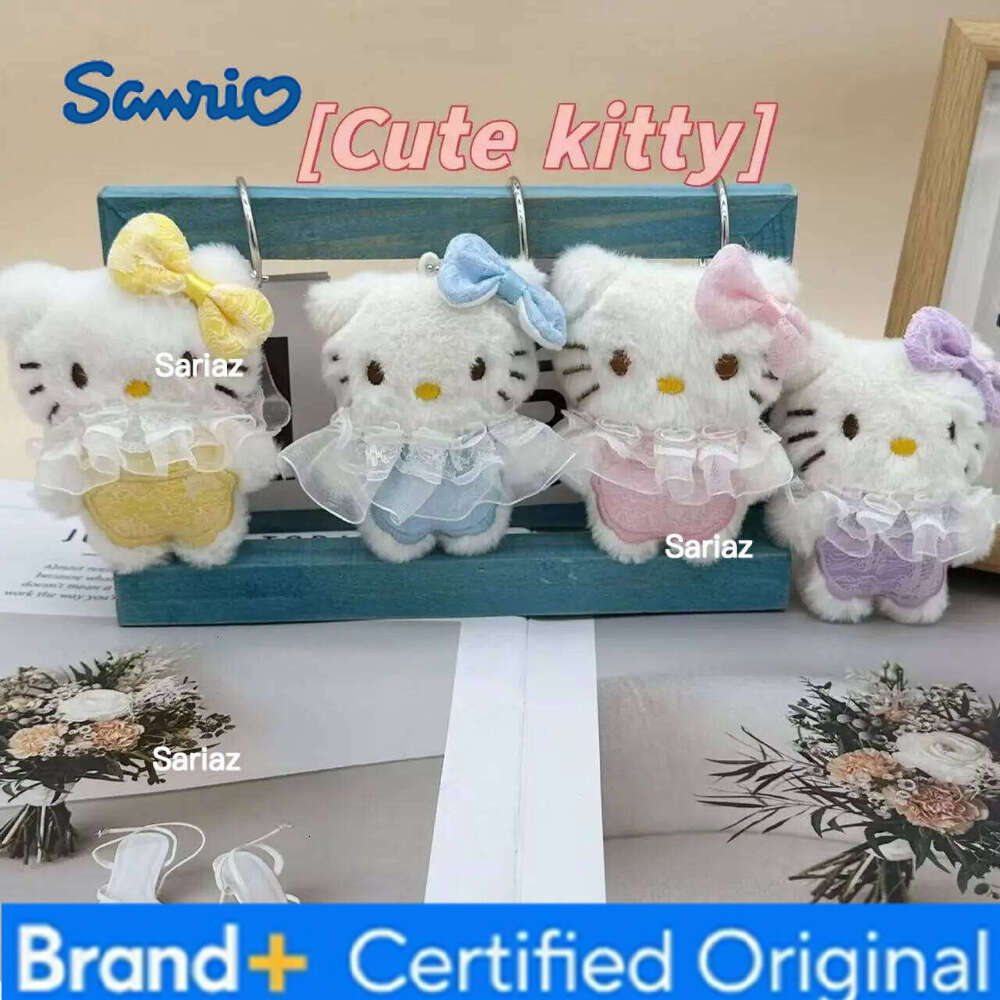 Sanrio 1/5 Pcs Hello Kitty Cute Skirt Pendant Plush Cartoon Cat Student Bag Hanging Decoration Accessories H2601211