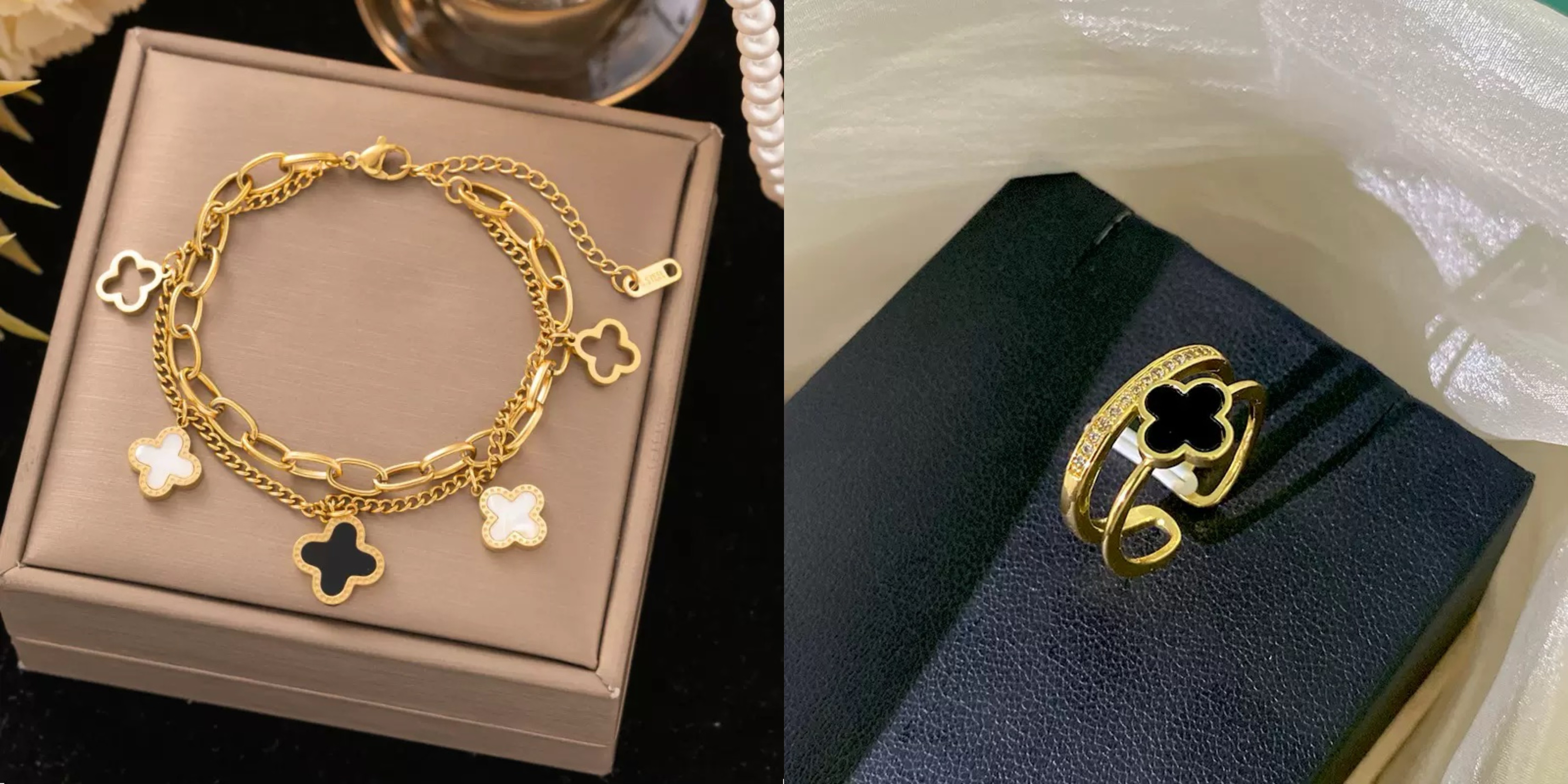 Clover Bracelet For Women Luxury Designer jewelry double-layer 4 Leaf Bracelets 18K Gold Silver Plate Agate Diamond Fashion Charm Chain Wedding Gift P