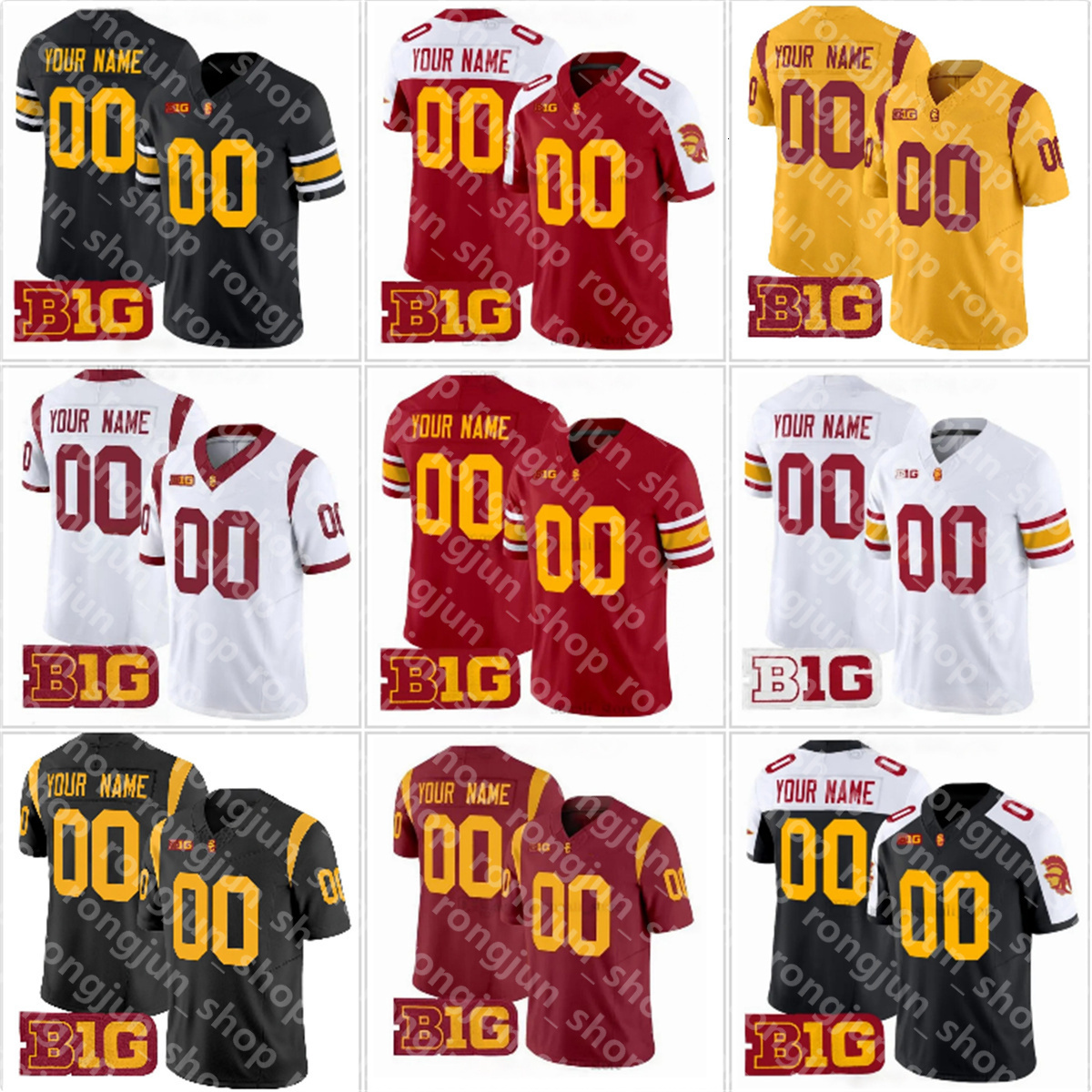 2026 Men's USC College Trojans Football Jersey 0 Zacharyus 13 Caleb Williams 7 Miller Moss 14 Jayden Maiava 7 Sam Huard 17 Prince Strachan 8 Lane 6 Makai Lemon Stitched