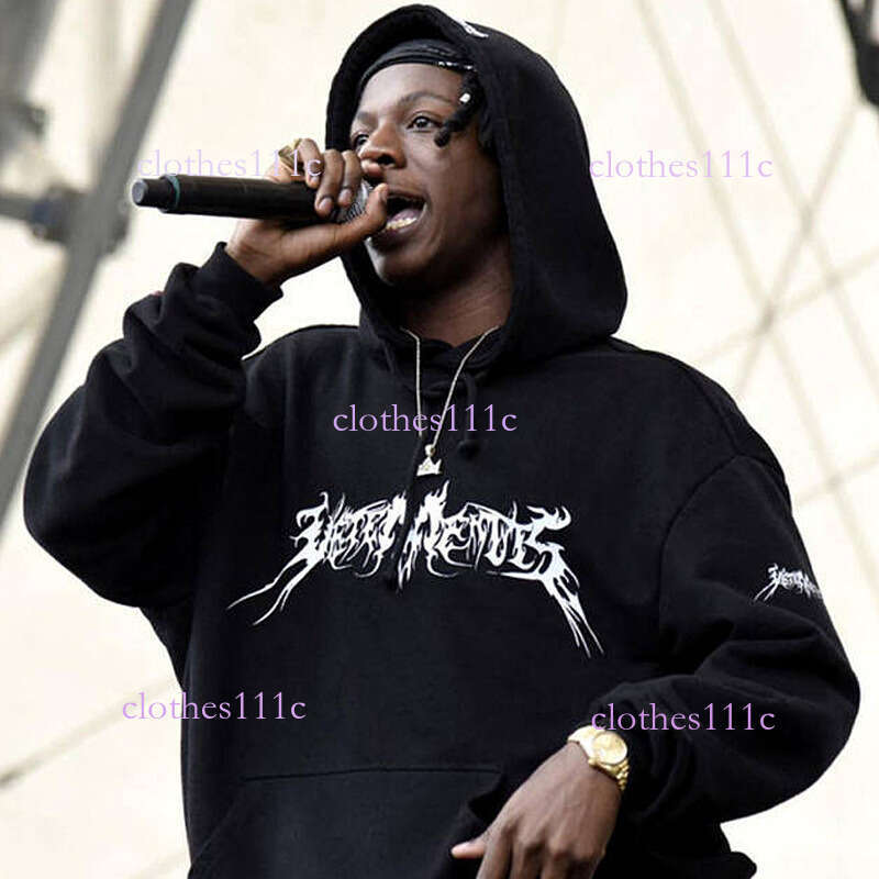 European And Men's Clothing American Trend Brand Huang Zitao Same Style Magic Circle Print Fleece Lined Hoodie Sweatshirt Luanyun