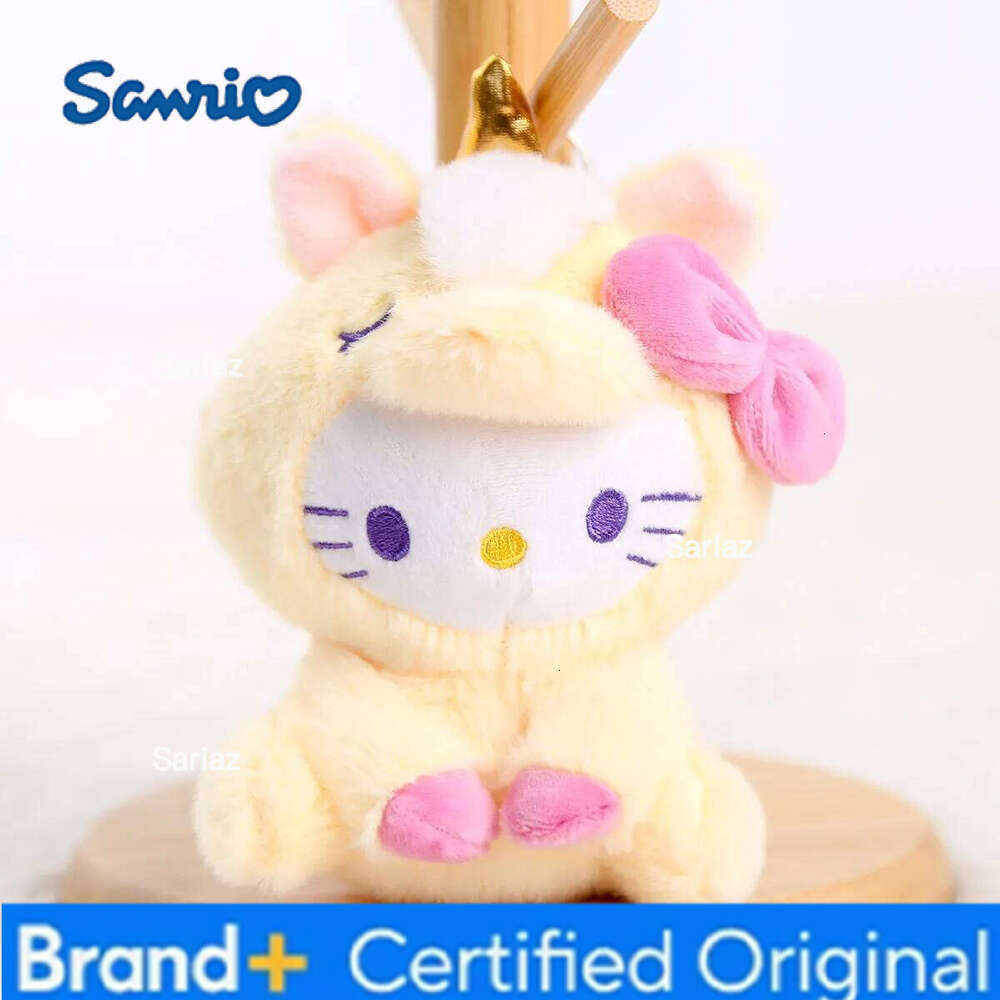Sanrio Unicorn Kitty Cat Melody Kuromi Doll Keychain DIY Decoration Backpack Shoulder Bag Accessories Plush Pendant Gift Giving H260121