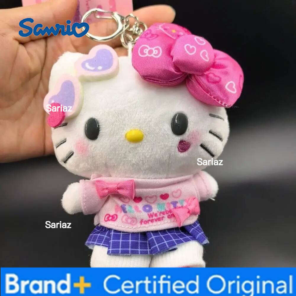 Sanrio sweet piano doll Key Chain University school uniform HelloKitty Melody Backpack pendant boy girl Creative plush toy H260121