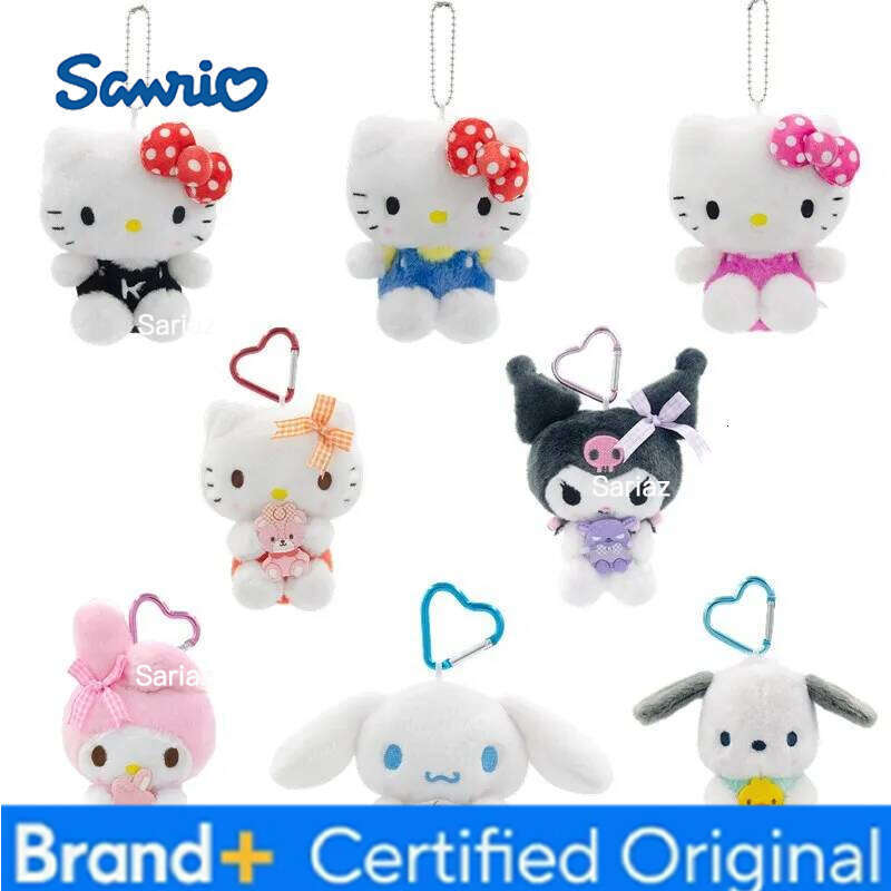 Sanrio Friends Series Pochacco Kuromi plush Toy Keychains Cartoon Hello Kitty My Melody Cinnamoroll Backpack Pendant Girls Gifts H260121