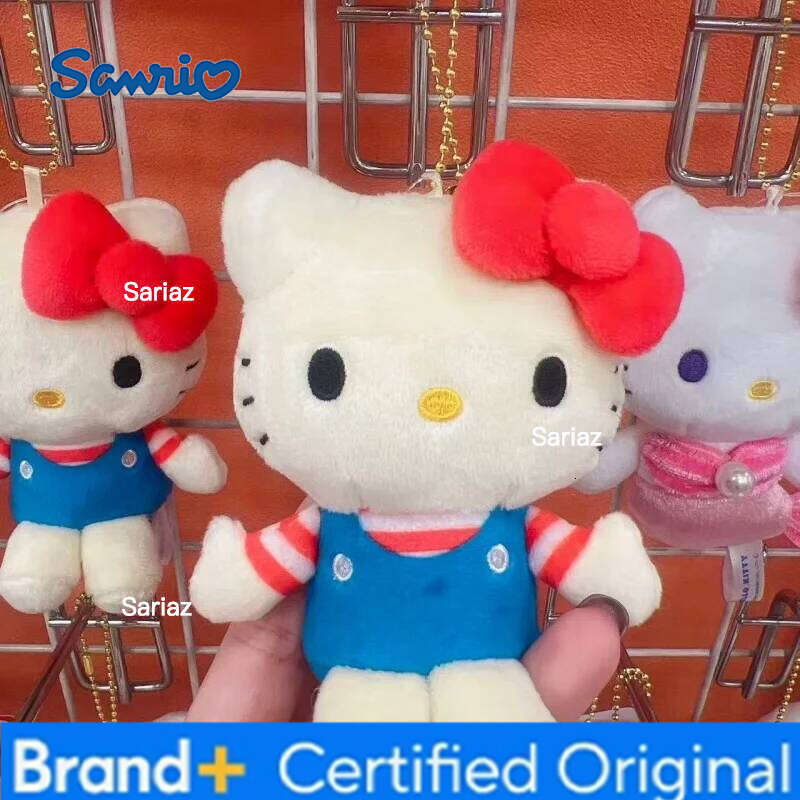 Sanrio Hello Kawaii Plush doll Pendant Cartoon JK pleated skirt Kitty Long Leg Doll Toy Keychain Uniform backpack charm H260121