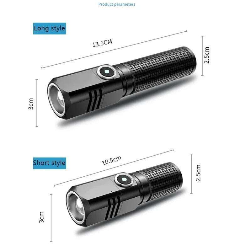Super Bright 10000LM Mini High Power LED with 3 Modes Rechargeable Outdoor Waterproof Zoom Tactical Flashlight Z260121