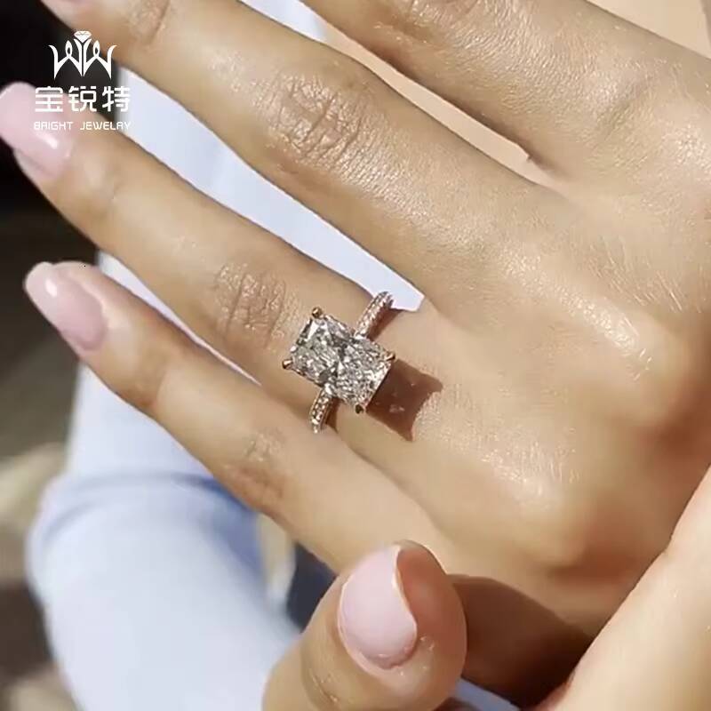 18k White Gold Diamond Wedding Ring 2 Ct Solitaire Diamond Ring Lab Grown Diamond Jewelry Rings