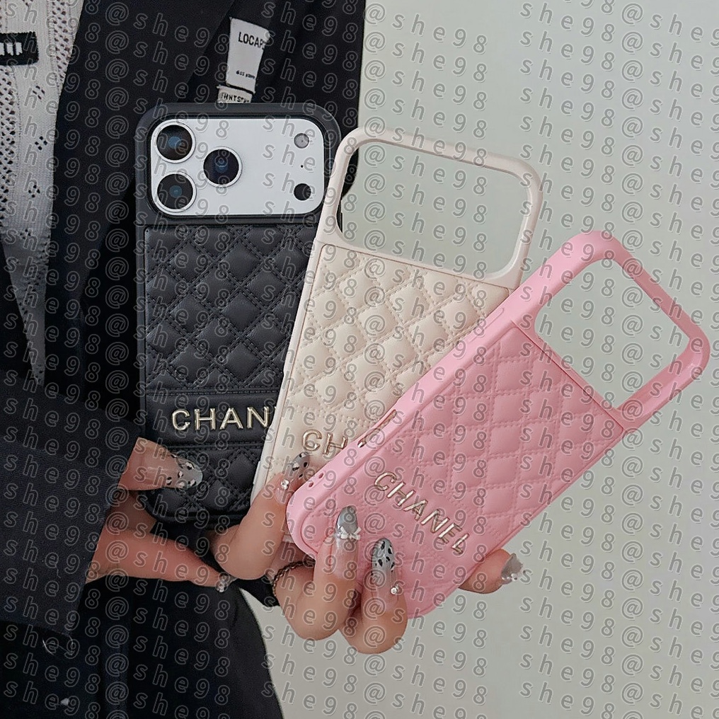 Case for iPhone 17 Pro Max with Card Holder 17 16 15 14 Plus 13 Pro Leather Designer Phone Case Card Slot Luxury iPhone Case Slim Premium Leather Men Women Phone Cover