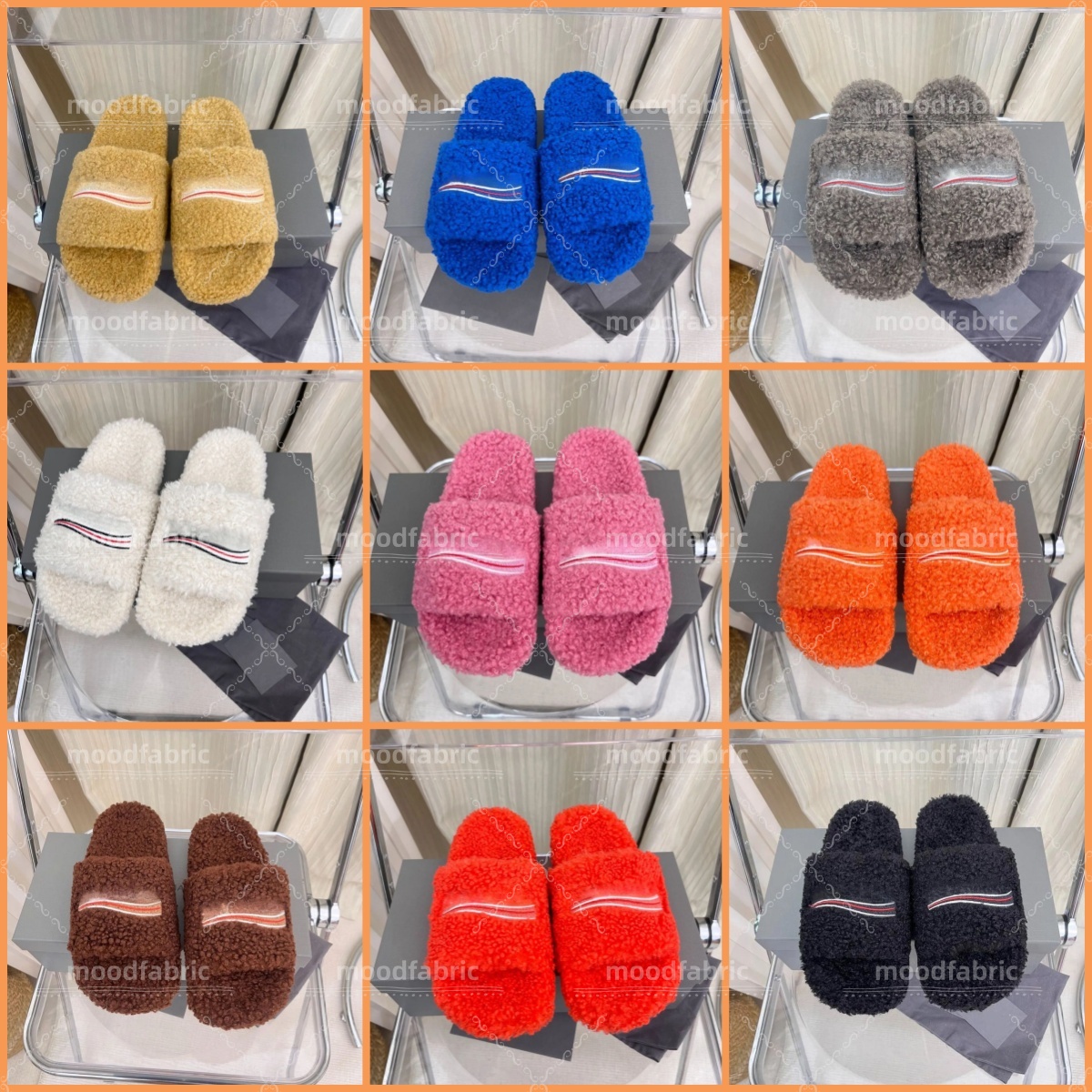 Designer men Slides Paris women Slippers Luxury Ladies Wool Boots for Home Winter Fur Fluffy Furry Warm Letters Sandals Comfortable Fuzzy Prem Quality Slipper