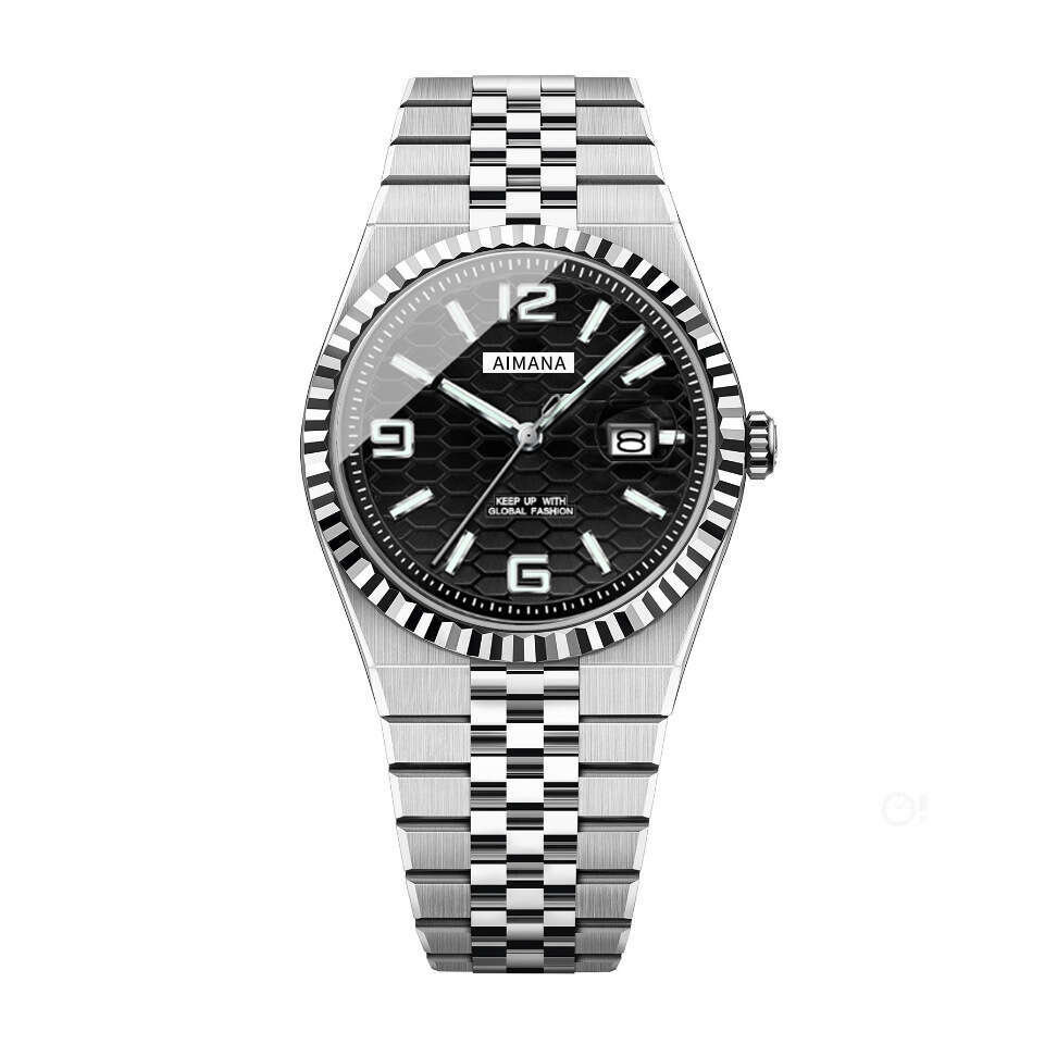 AIMANA Swiss Brand Genuine High-End New Concept Large Dial Men's Dog Tooth Bezel Watch