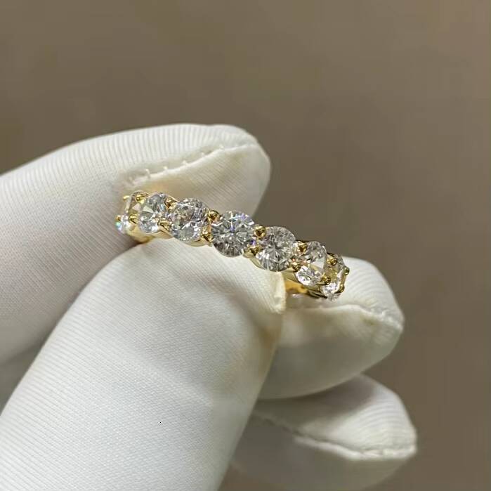 14K Gold Each 02ct Round Brilliant Cut DE-VVS-VS Lab Grown Diamond Wedding Ring with Lab CVD Diamond Direct Source Factory