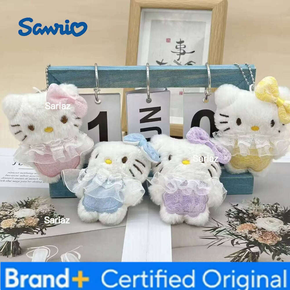 Sanrio 1/5 Pcs Hello Kitty Cute Skirt Pendant Plush Cartoon Cat Student Bag Hanging Decoration Accessories H2601211
