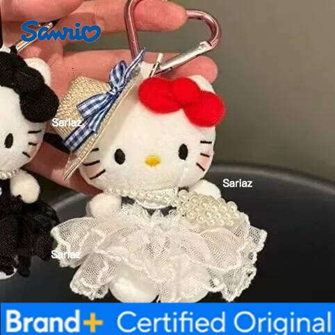 Sanrio Cartoon Plush Hello Kitty Keychain Pendant Cute Stuffed Doll Key Ring Exquisite Creative Backpack Decoration Accessories H260121