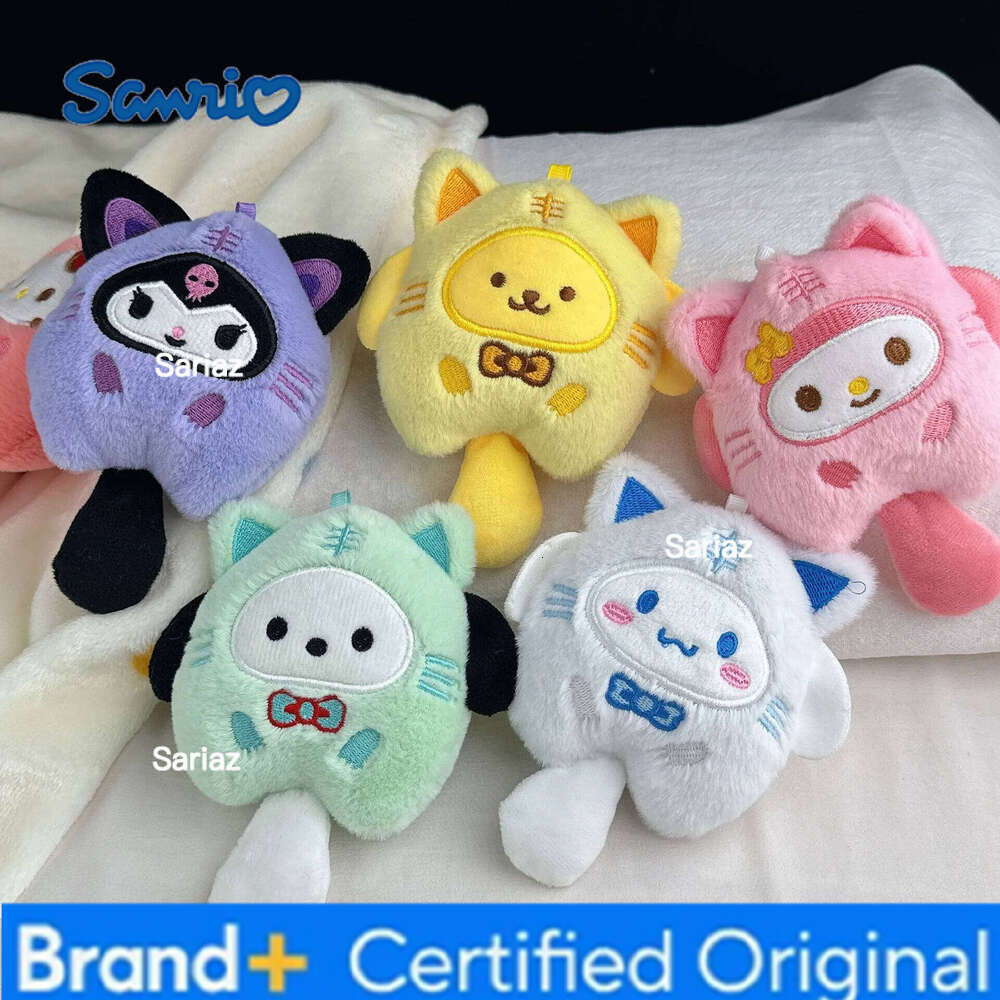 Sanrio Hello Kitty Cute Plush Stuffed Toy Keychain Anime Peripheral Kuromi Backpack Hanging Chain Holiday Gifts For Boys And Girls H2601211