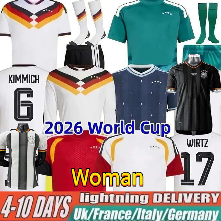 Germany Jerseys 2026 World Cup 125TH Musiala Wirtz Havertz Kimmich Soccer Jerseys Deutschland Trikot KROOS Tah RUDIGER Raum MULLER Shirt Kid Kits Football Jersey