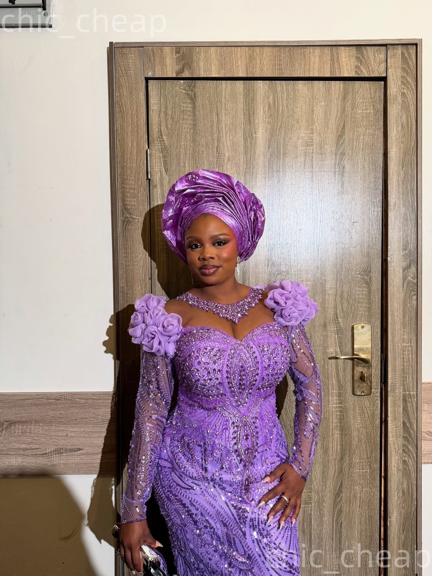 Aso Ebi Prom Nigerian Mermaid Dresses 2026 Beaded Crystals Lavender Evening Formal Party Second Birthday Engagement Gowns Dress For Special Occasions