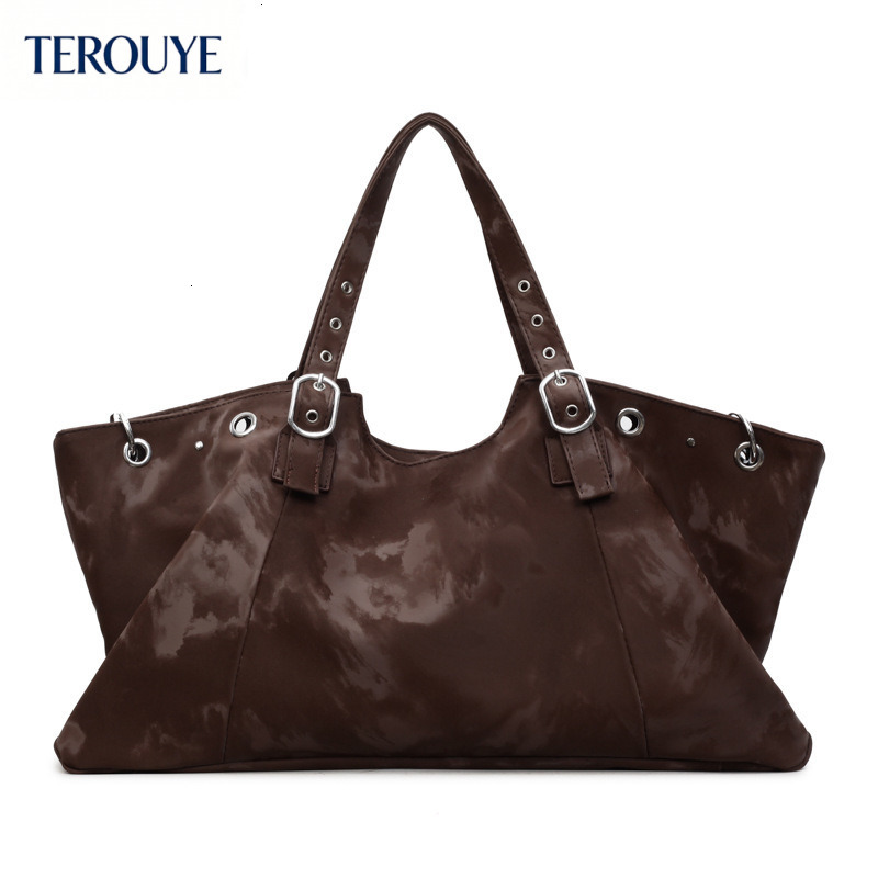 TEROUYE Women s suede armpit bag autumn and winter new fashion Korean retro handbag large capacity trendy luxury style Luxury bag