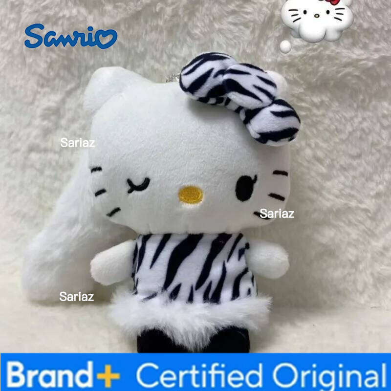 Sanrio NEW Avail Hello bikini long tail Plush kawaii leopard zebra print kt doll pendant Kitty cat Stuffed Toy Bag charm H260121