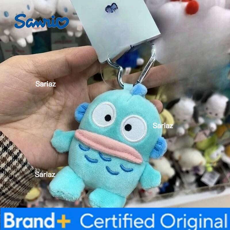Sanrio Kawaii s Sam Gudetama Ahiru no Pekkle Plush Doll Keychain Hangyodon keyring My Melody Stuffed Backpack Pendant H2601211