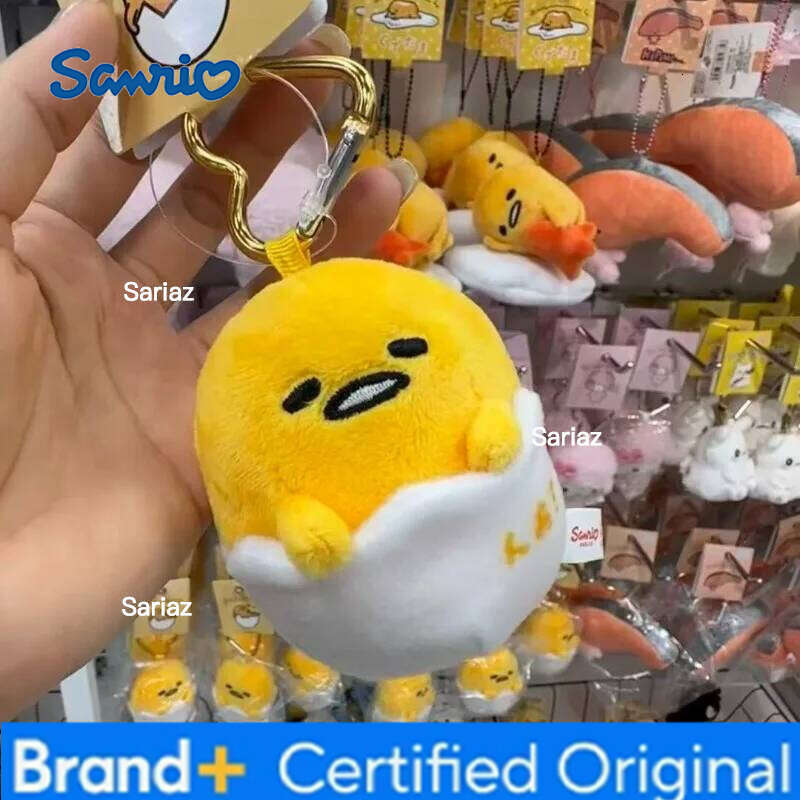 Sanrio Kawaii s Sam Gudetama Ahiru no Pekkle Plush Doll Keychain Hangyodon keyring My Melody Stuffed Backpack Pendant H2601211