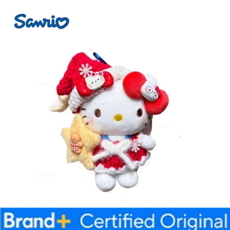Sanrio 11cm Anime Hello Kitty Dress Up Cartoon Plush Pendant PP Cotton Stuffed Doll Kawaii Keychain Cute Accessories Holiday Gift H260121