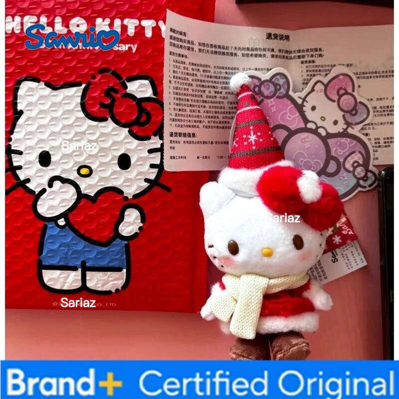 Sanrio Hello Kitty Kawaii Plush Doll Fashion Cartoon Girl Heart Toy Small Pendant Girlfriend Birthday Gift Women Accessories Wholesale H260121