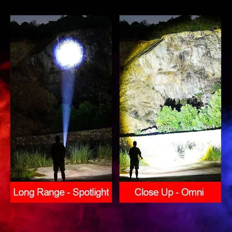 LED Laser Flashlight Rechargeable Telescopic Zoom Tactical Torches Super Bright Camping Hiking Emergency Handheld Flash Light Z260121