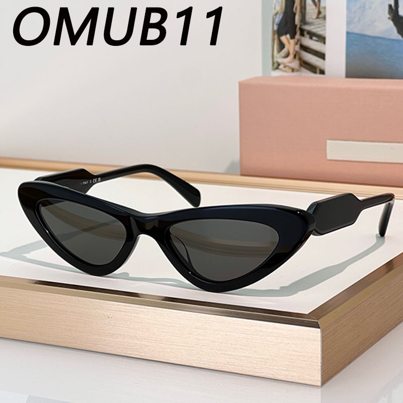 Cat Eye Designer Women Fashion Sunglasses Summer Photography Daily glasses Acetate Fiber Frame Personalized Leg Logo Beach Party Spicy Girl Style UV400