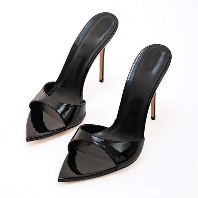 2026 Summer Sandals Stilettos Sexy Woman 12Cm Pointed Peep Toe Thin High Heels Slippers Vacation Ladies Dress Shoes