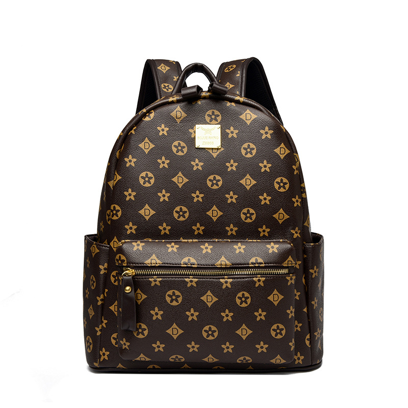 Free Shipping 2026 Fashion Elegant New Style Arrival Women's Backpack Large Capacity Soft Leather High Quality Schoolbag Premium Print