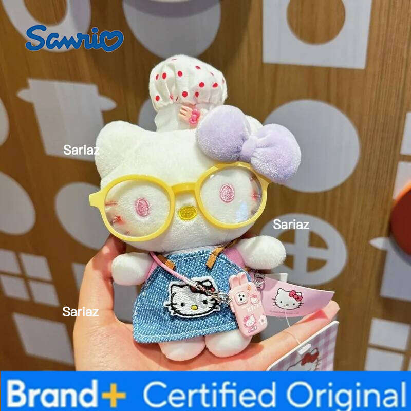 Sanrio New Little Chef Hello Kitty Bag Plush Doll Cartoon Cute Girl Keychain Pendant Wholesale H260121