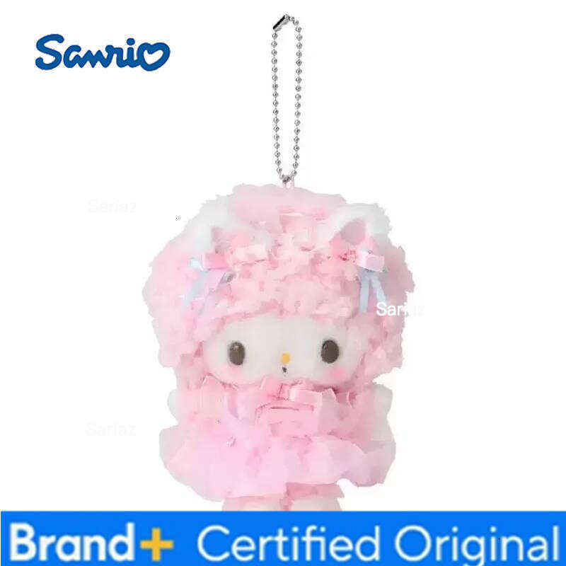 Sanrio Kawaii Kuromi Cinnamoroll Plush Toys Keychain Cartoon Hello Kitty My Sweet Piano Backpack Pendant Girls Birthday Gifts H260121