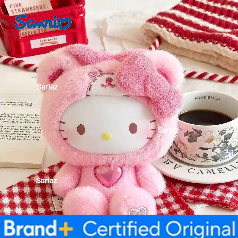Sanrio New Hellokitty Teddy Sleepwear Series Surprise Blind Box Vinyl Doll Cute Girls Holiday Gift Fashionable Trendy Toy H260121