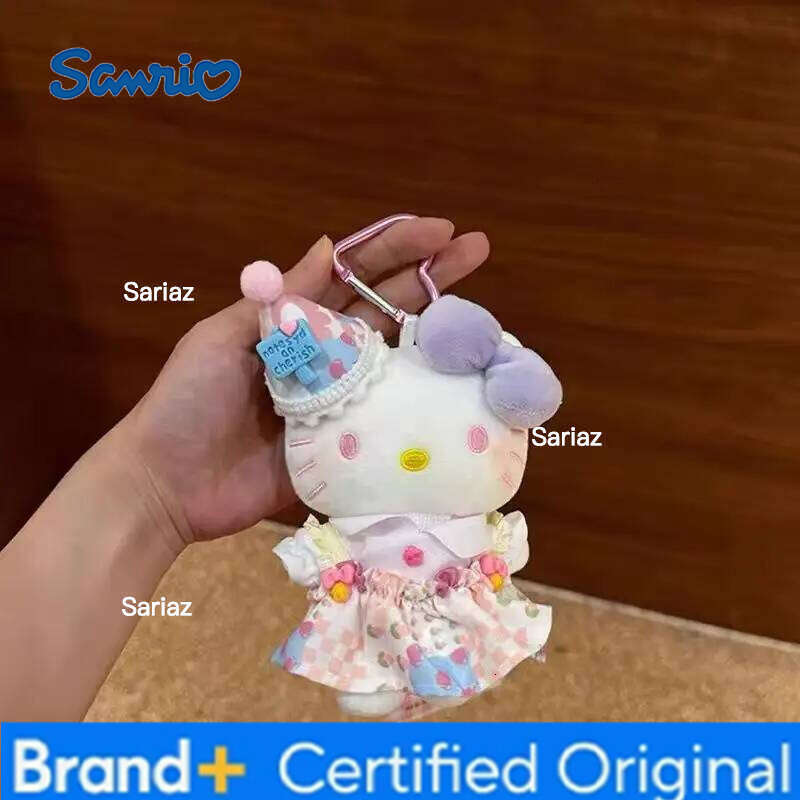 Sanrio Hello Kitty Floral Dress Pendant Heart-shaped Keychain Gift For My Bestie Fashion Backpack Accessories H260121