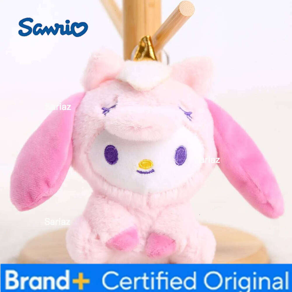 Sanrio Unicorn Kitty Cat Melody Kuromi Doll Keychain DIY Decoration Backpack Shoulder Bag Accessories Plush Pendant Gift Giving H260121