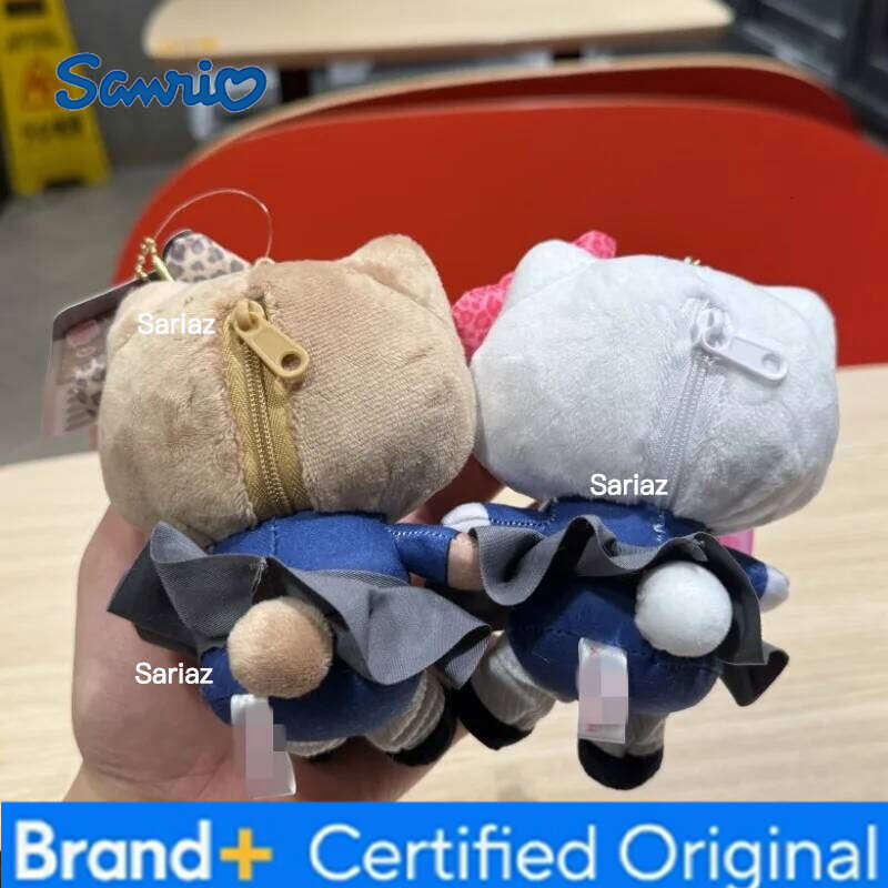 Sanrio Hello Kitty Plush Doll Keychain Kawaii Cartoon Bag Fashion Car Keychains Backpack Decoration Pendant Girl Birthday Gifts H260121