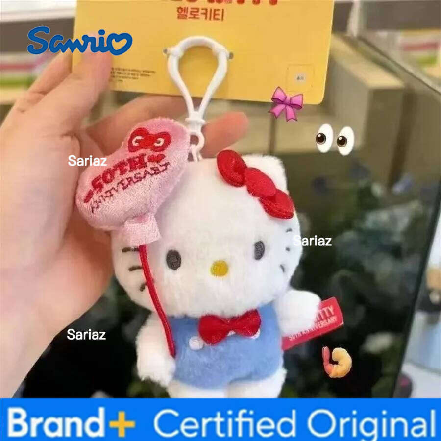 Sanrio New Style 50th Anniversary Balloon Hello Kitty Limited Edition Bag Keychain Girlfriend Backpack Girl Gift Pendant H260121