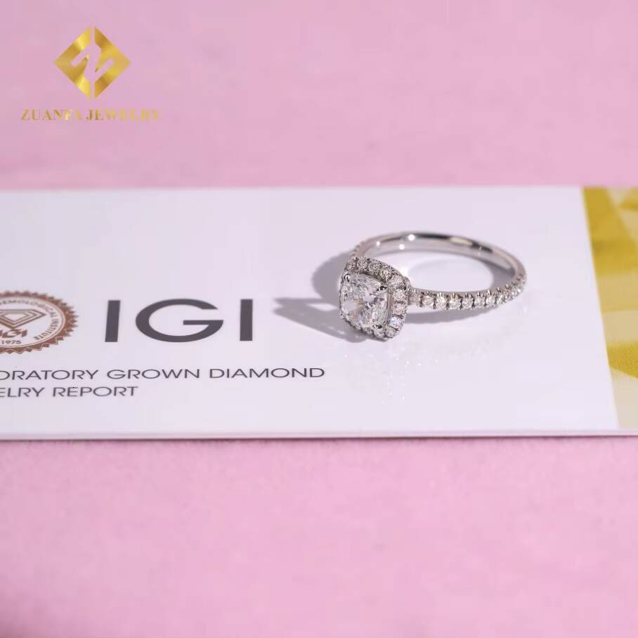 New Fashion Rings Manufacturer Fine Jewelry Luxury 18K Gold Lab Diamond D VVS Promise Wedding Engagement Rings Women