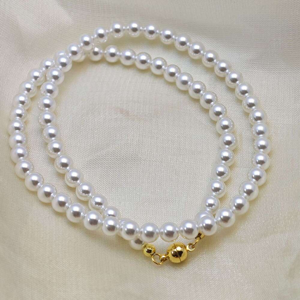 Magnetic Pearl Necklace Designer Style High-Quality Australian-White Imitation Niche-Style Premium Collarbone Chain