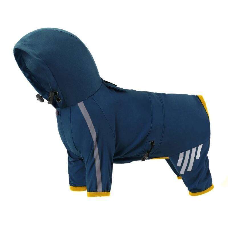 Famous brand Rainwear Step In Dog Windproof Rain Coat FourSeason Pet Clothes Outdoor Walking Raincoats with ReflectiveStripes pupakaIK
