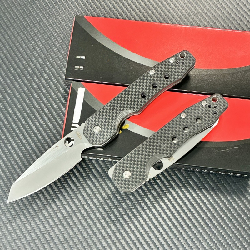 C240 Blade Titanium Folding Handle Hunting Camping Hinderer Knife Outdoor Survival EDC Tools
