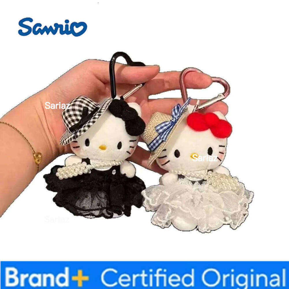 Sanrio Hello Kitty Super Cute Junior KT Cat Plush Bag Keychain Couple Best Friend Girl Birthday Christmas Gifts H260121