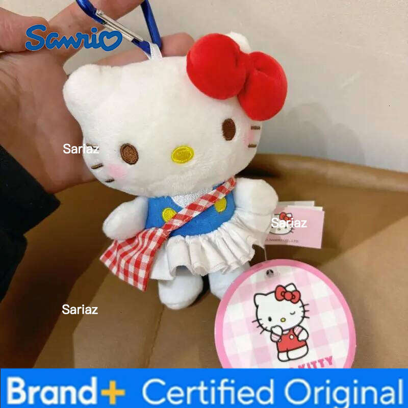 Sanrio Cute Cartoon Kawaii Hello Kitty 2025 New Spring Outing Plush Doll Keychain Bag Pendant Toy Gift H260121